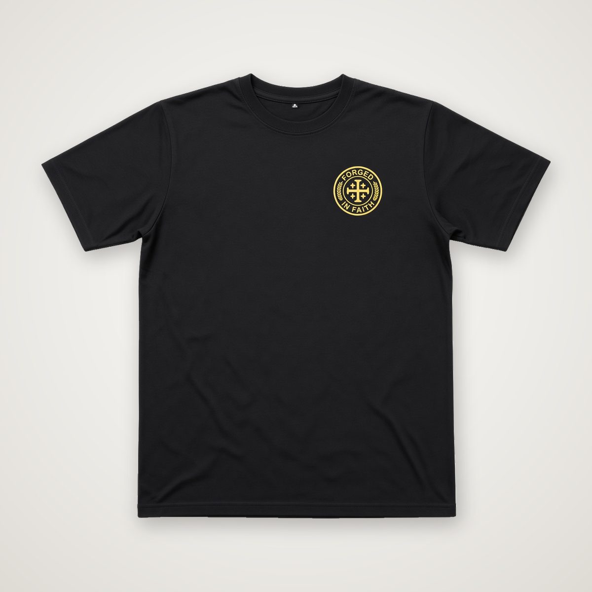 Black Forged in Faith tee
